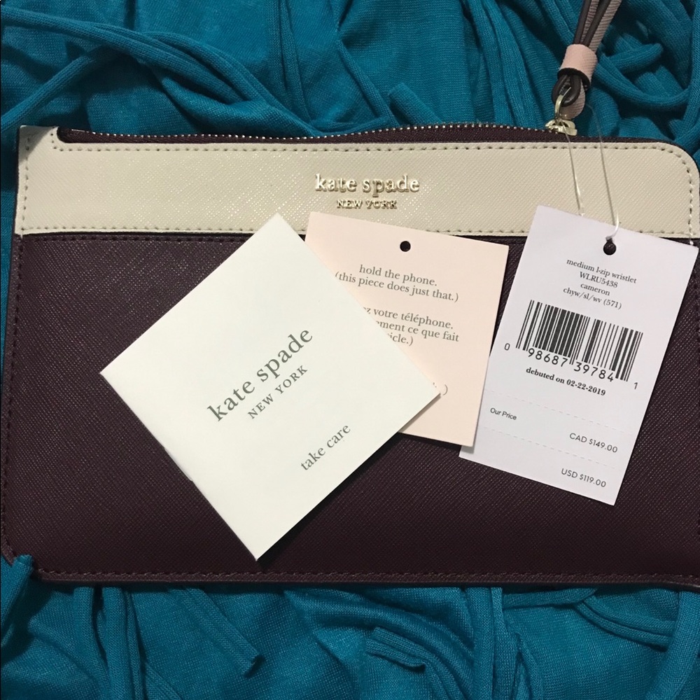 NWOT Kate Spade ♠️ L-Zip Wristlet/Wallet - Picture 2 of 8